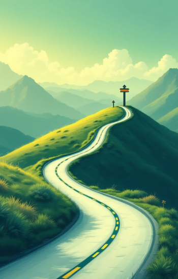 AI Generated image illustrating a roadmap